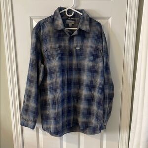 Carhartt Navy and Gray Plaid Shirt